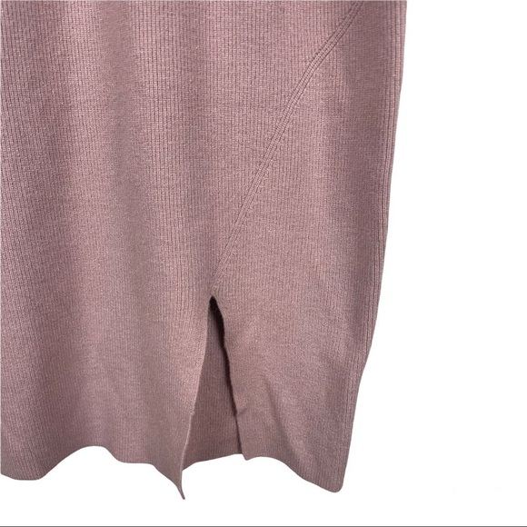 CHELSEA28 Cold Shoulder Sweater Dress Size L Color Pastel Salmon Pink - Picture 5 of 10